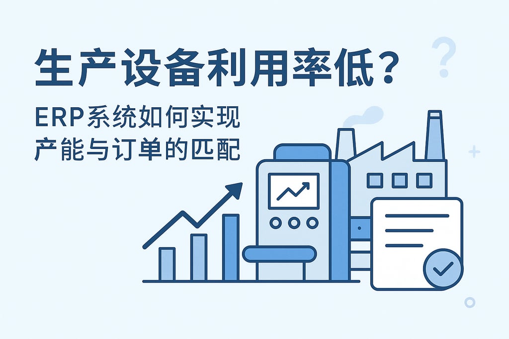 生产设备利用率低？ERP 系统如何实现产能与订单的匹配
